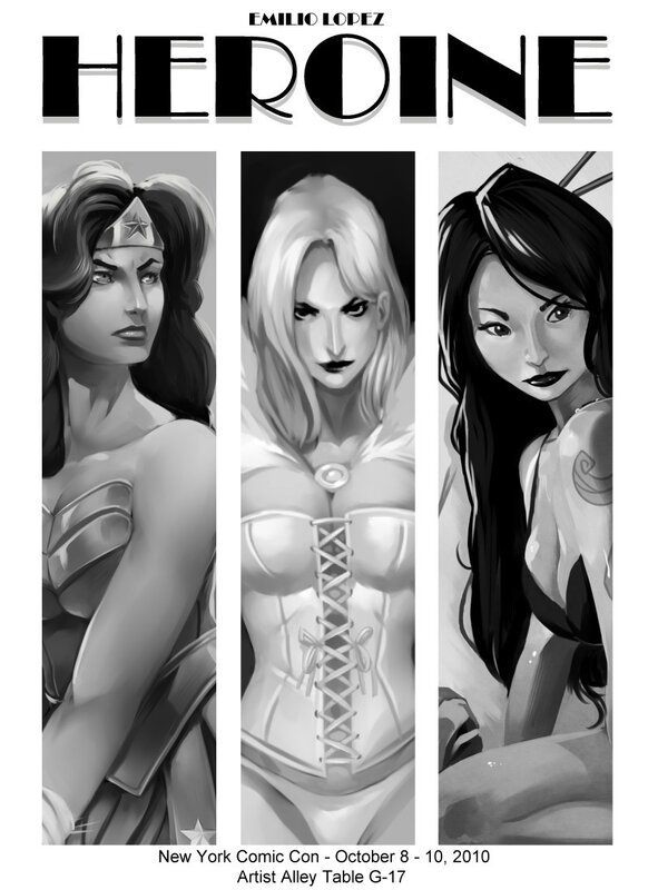 Heroine comic cover art
