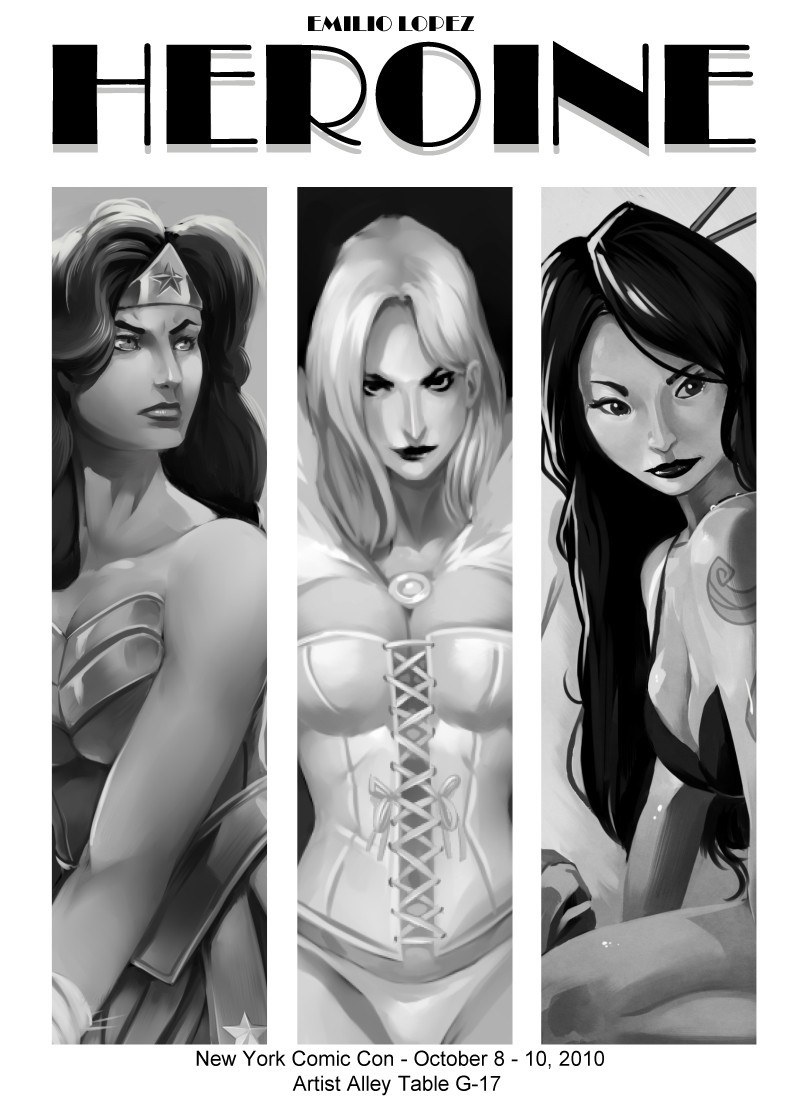 Heroine comic cover art