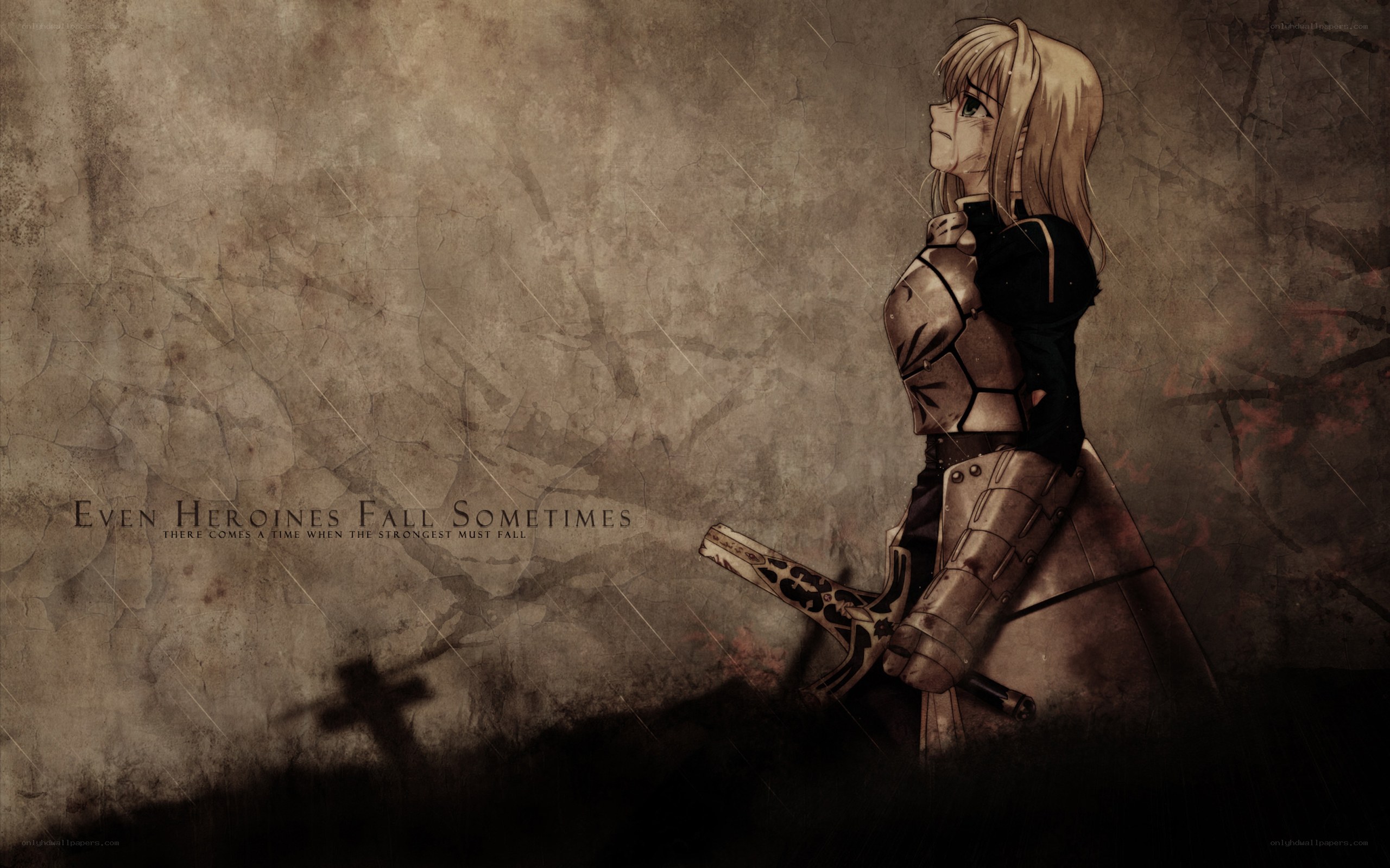 Heroine in armor standing