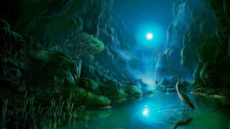 Heron in a Cave
