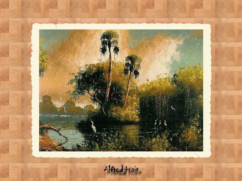 Heron in Swamp — Green
