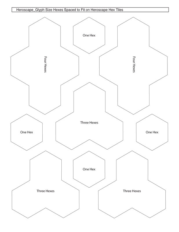 Heroplane glyph hex templates