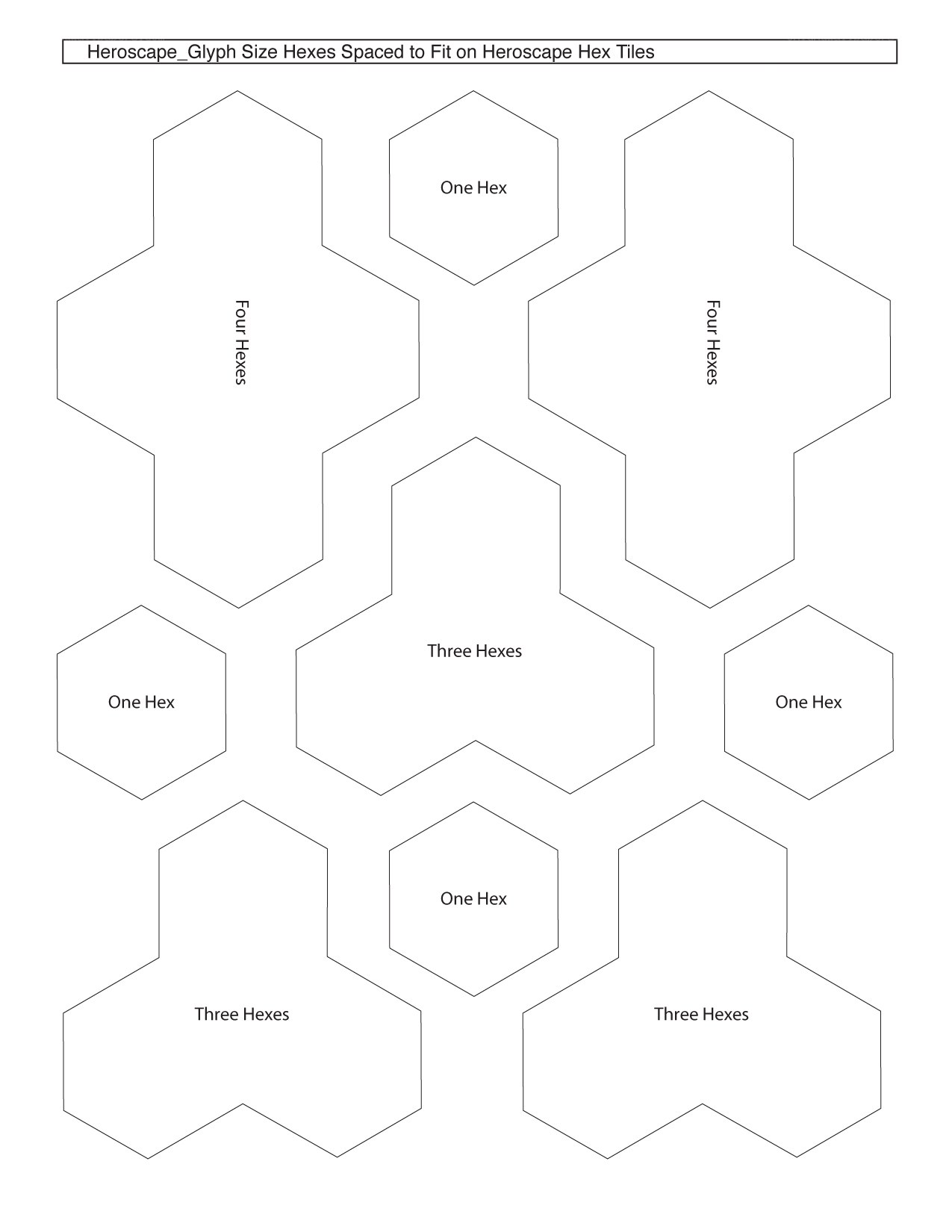 Heroplane glyph hex templates