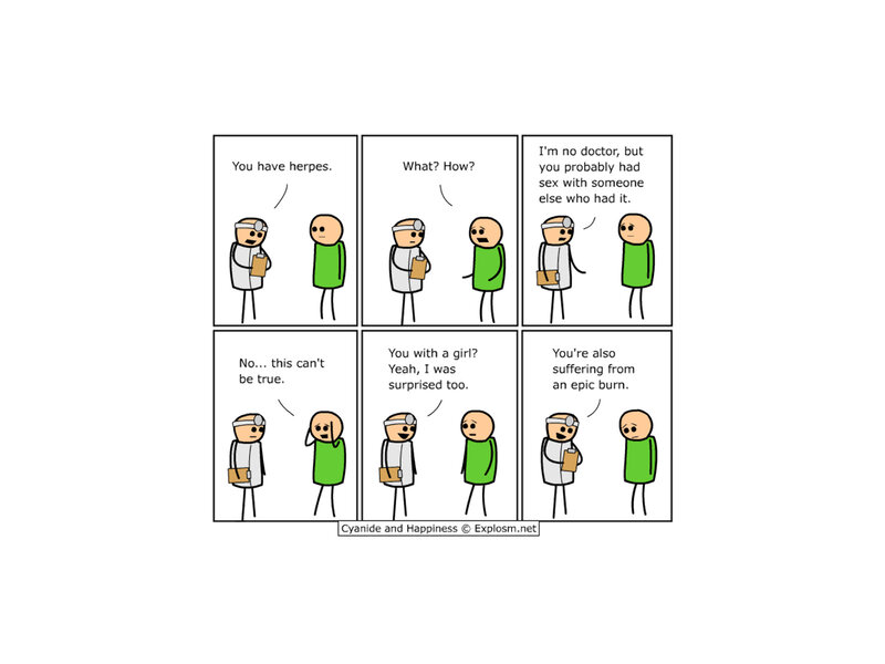 Herpes diagnosis comic