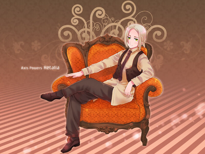 Hetalia character on a sofa
