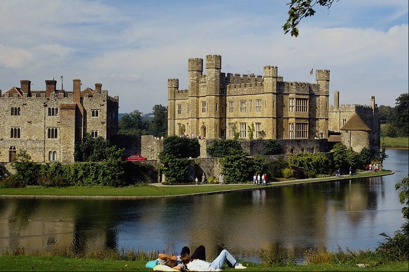 Hever Castle with moat