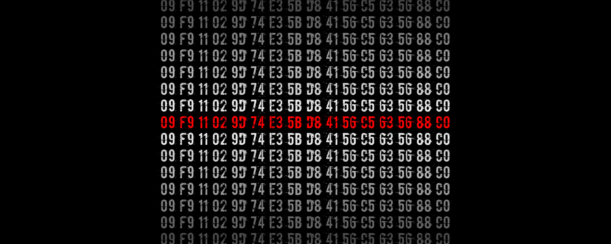 hexadecimal data sequence