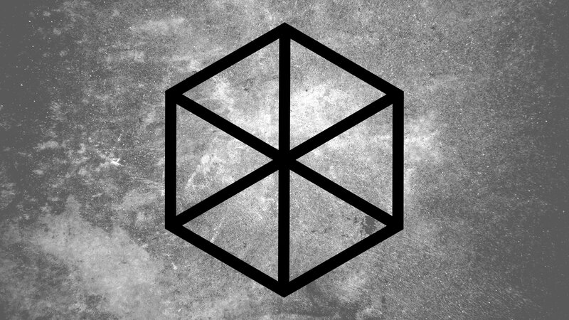 Hexagon Logo on Concrete