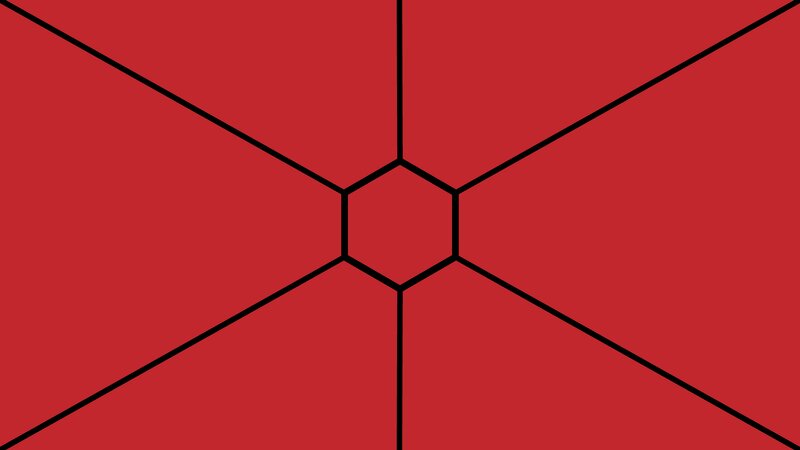 Hexagon Pattern on Red