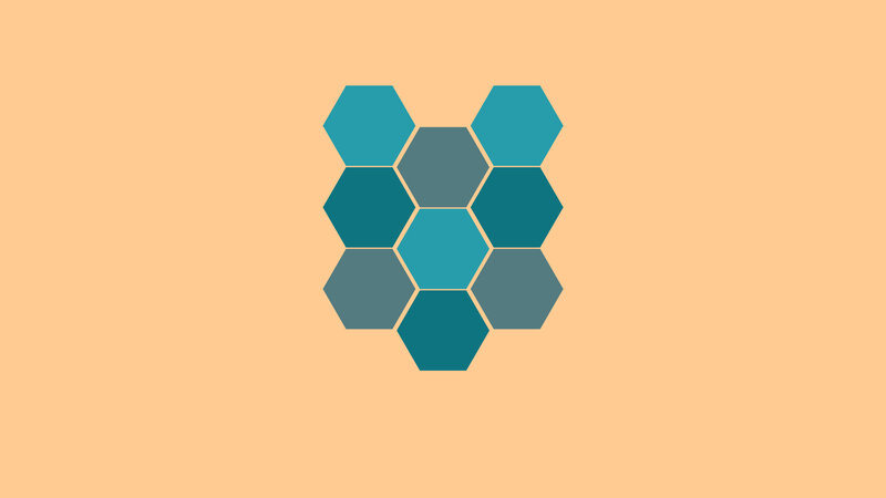 Hexagon Pattern — Teal