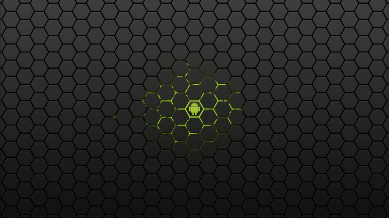 hexagon pattern with android logo