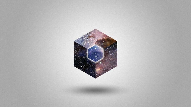 Hexagon with Galaxy Pattern