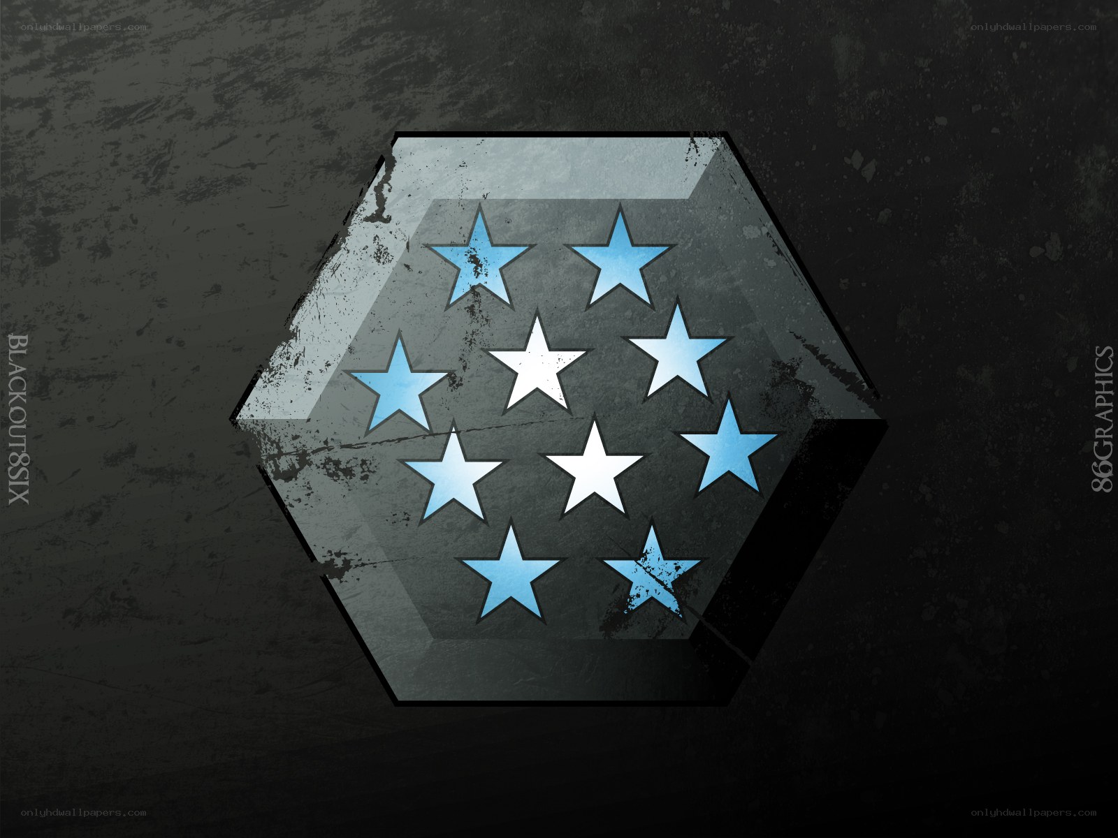 hexagon with stars logo