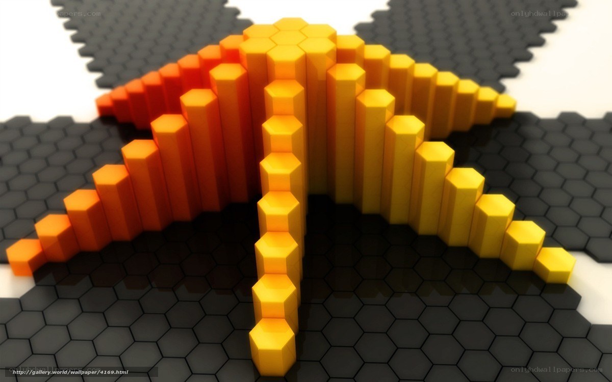 hexagonal bar chart design