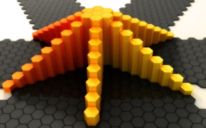 Hexagonal Bar Graph