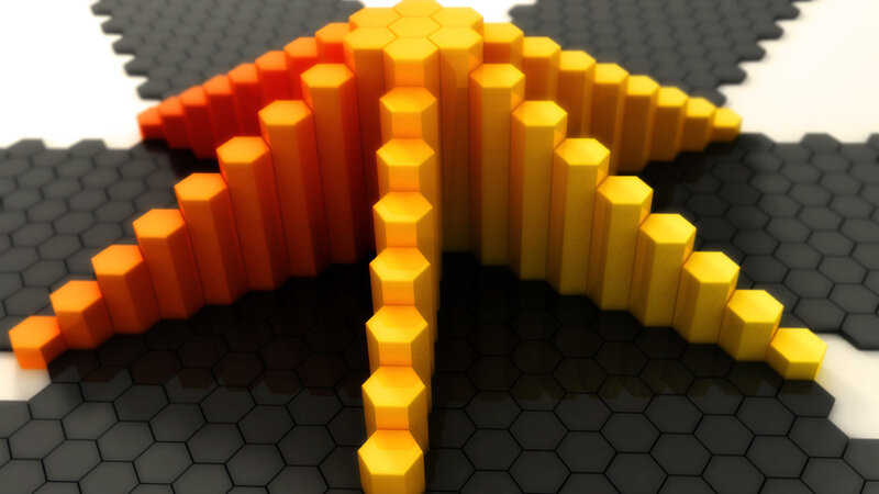 hexagonal bar graph visualization