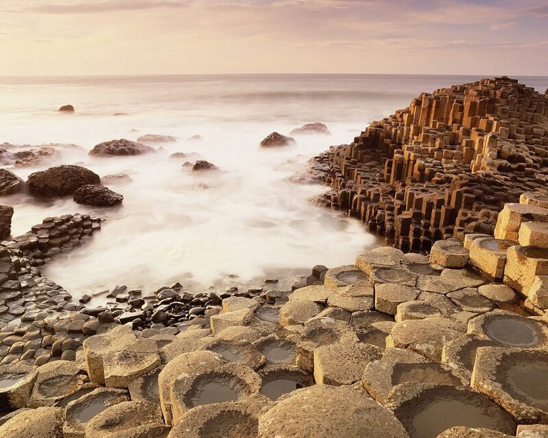 Hexagonal Basalt Columns — Brown, Serene