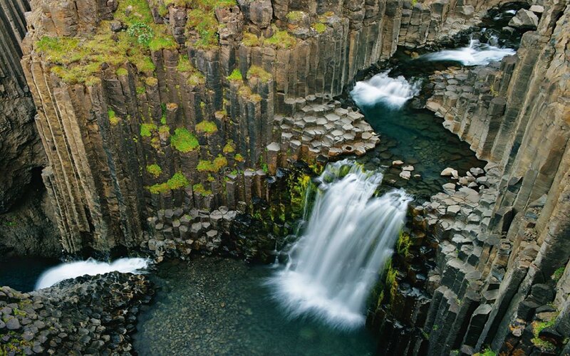 Hexagonal Basalt Columns — Brown