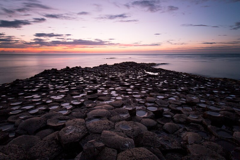 Hexagonal Basalt Columns — Purple