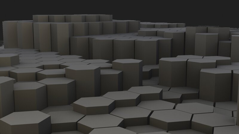hexagonal block landscape