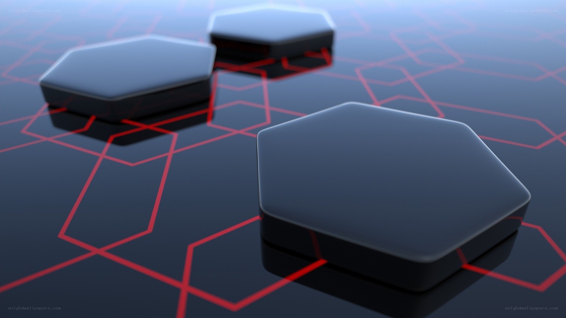 hexagonal blocks on network grid