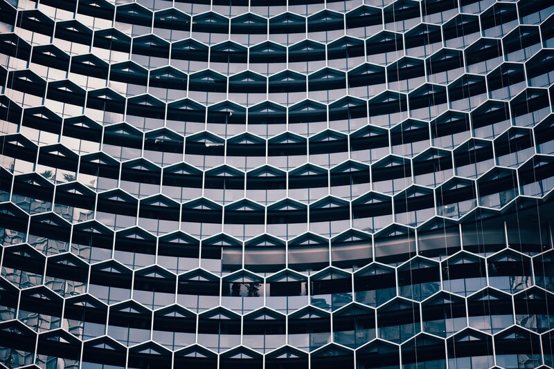 hexagonal building facade