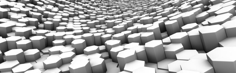 Hexagonal Columns Pattern — White