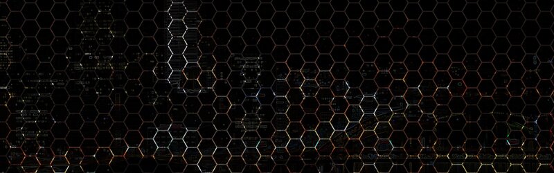 hexagonal digital grid pattern