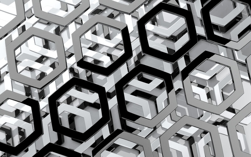 Hexagonal Geometric Pattern — Black, Abstract, Hexagons