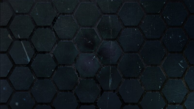 Hexagonal Grid Pattern — Black, Dark, Digital Art, Hexagons, Scratches