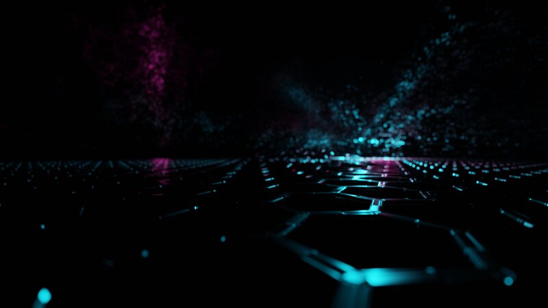 Hexagonal Grid Pattern — Black, Futuristic