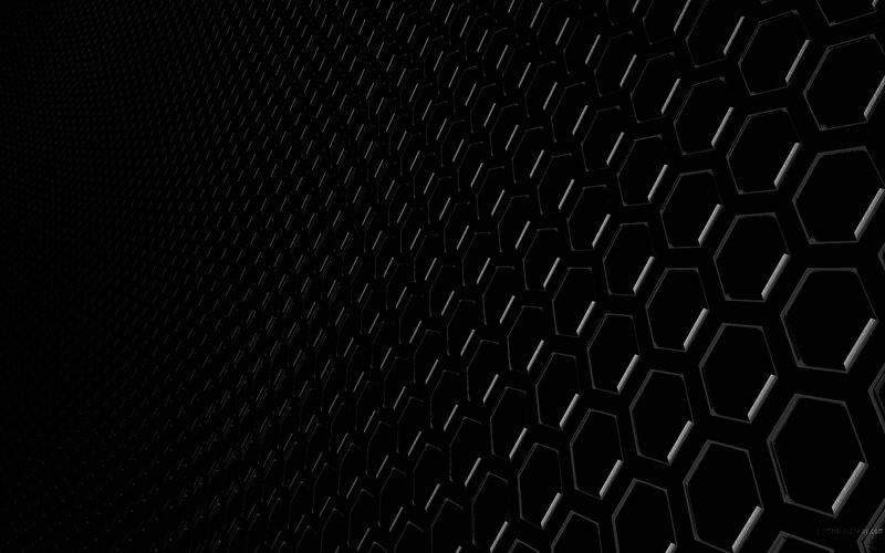 Hexagonal Grid Pattern — Black, Minimalist