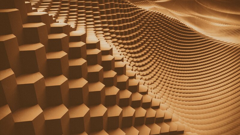 Hexagonal Grid Pattern — Brown