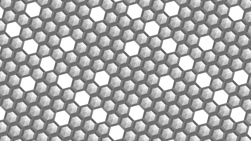 Hexagonal Grid Pattern — White