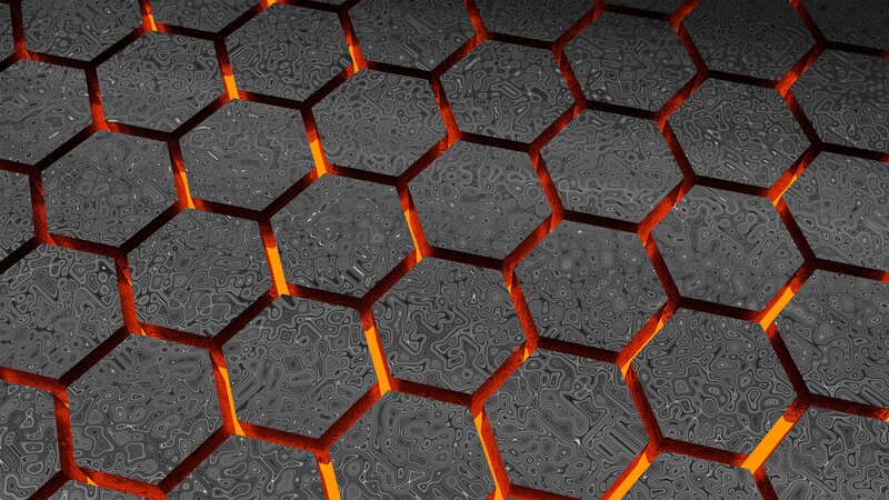 Hexagonal Lava Grid
