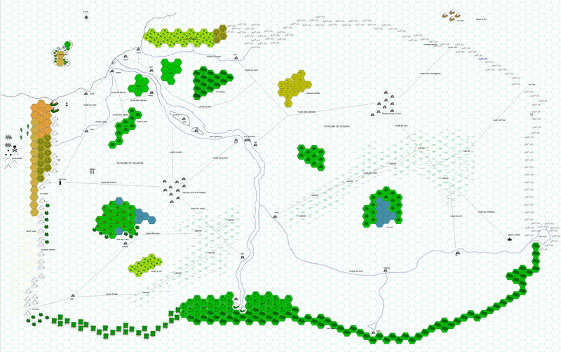 Hexagonal Map of Fantasy Realm