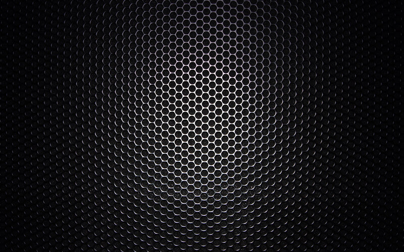 Hexagonal Mesh Pattern — Black, Dark, Abstract, Light