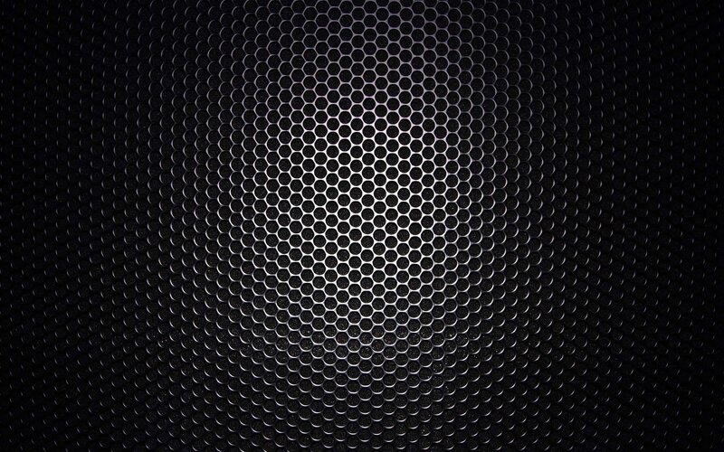 Hexagonal Mesh Pattern — Black, Dark, Abstract, Lighting