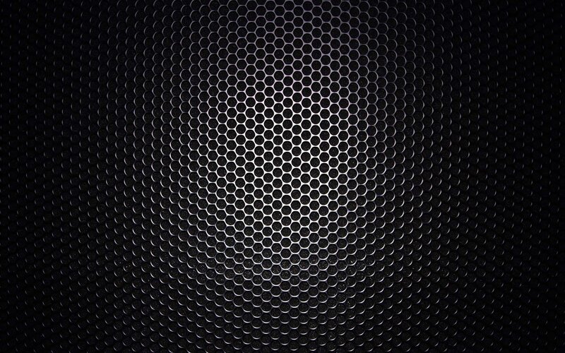 Hexagonal Mesh Pattern — Black, Dark, Abstract
