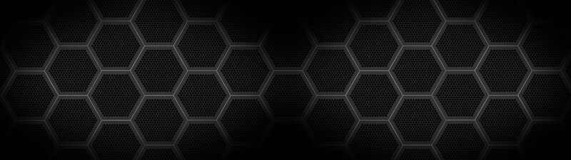 Hexagonal Mesh Pattern — Black, Minimalist