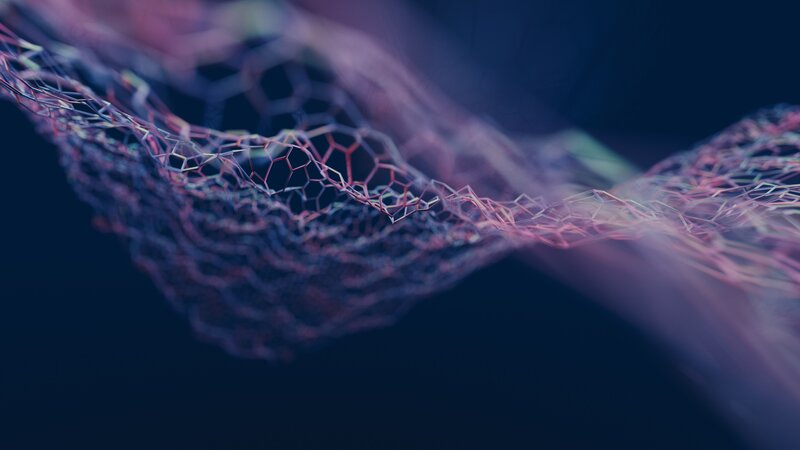 Hexagonal Mesh Structure — Purple