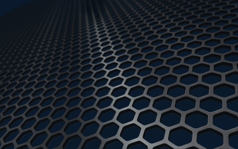 Hexagonal Metal Mesh — Black, Dark