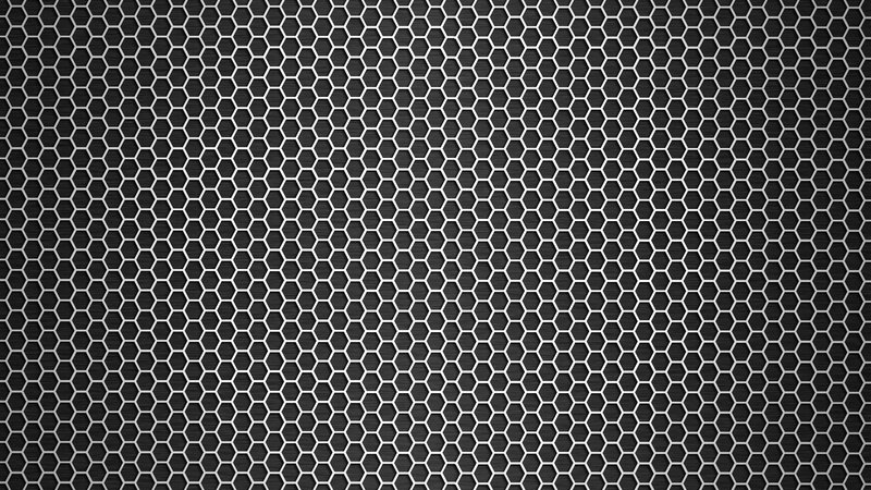 Hexagonal Metal Mesh — Black, Industrial, Abstract, Pattern