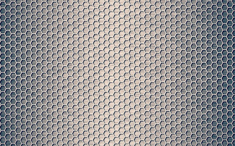 Hexagonal Metal Mesh — Gray