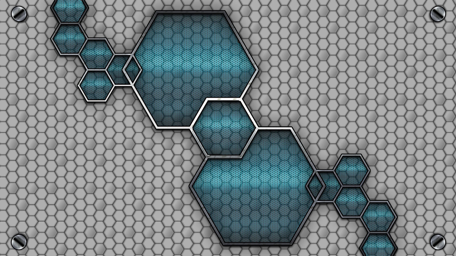 hexagonal metal pattern