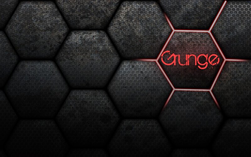 Hexagonal Metal Texture — Black