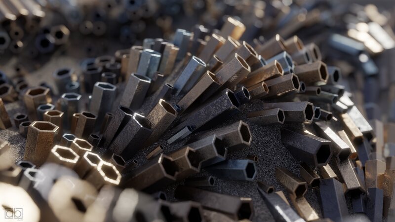 Hexagonal Metal Tubes