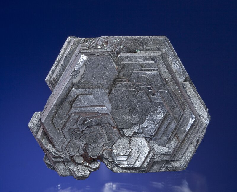 Hexagonal Mineral Crystal — Gray