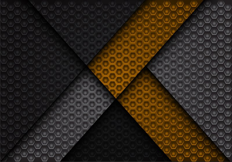 Hexagonal Pattern Background — Black, Modern