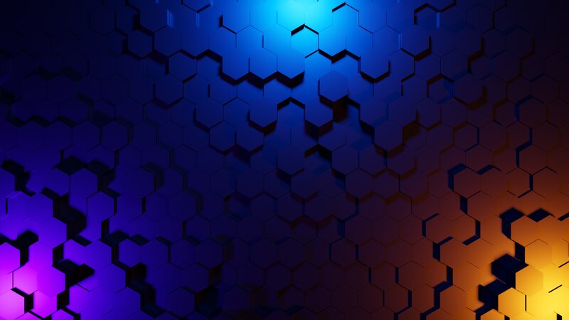 Hexagonal Pattern Background — Blue, Abstract